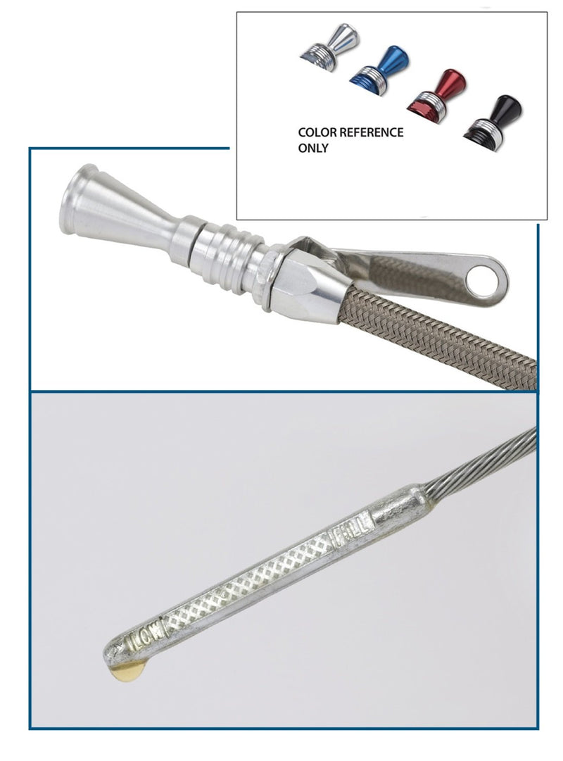 Lokar Anchor-Tight 1220184 Brite Locking Flexible Engine Dipstick Chevy Dart Small Block