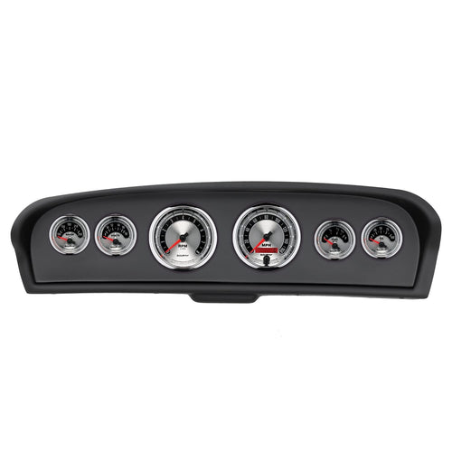 AutoMeter Dash Kit Direct Fit, Ford Truck 61-66, Tach/Mph/Fuel/Oilp/Wtmp/Volt, American Muscle (2144-01)