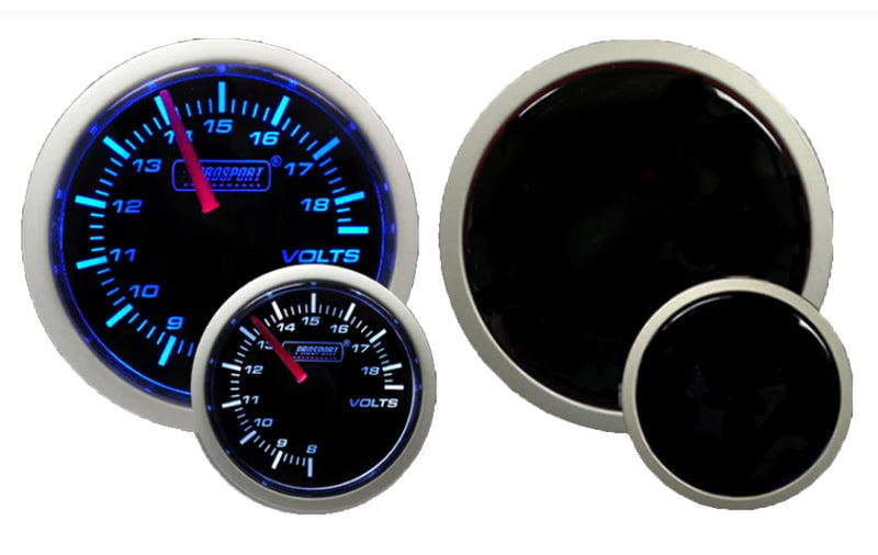 Electrical Volt Gauge- Blue/White Performance Series 52mm (2 1/16")