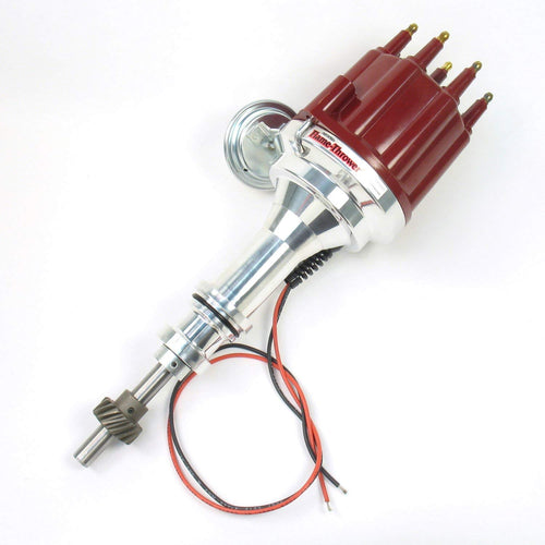 Pertronix D7131711 Flame-Thrower Red Male Cap Vacuum Advance Billet Electronic Distributor with Ignitor III Technology for Ford 351W