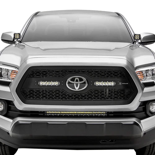 ZROADZ Grille, 2018-2021 Tacoma Black, Insert with (2) 6" LEDs, Does Not Fit Vehicles with Camera - PN #Z319511