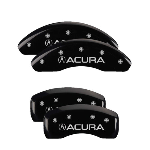 MGP Caliper Covers Black Powder Coat Finish 39019SACUBK Engraved Caliper Cover with Silver Characters, Set of 4 Acura/Acura