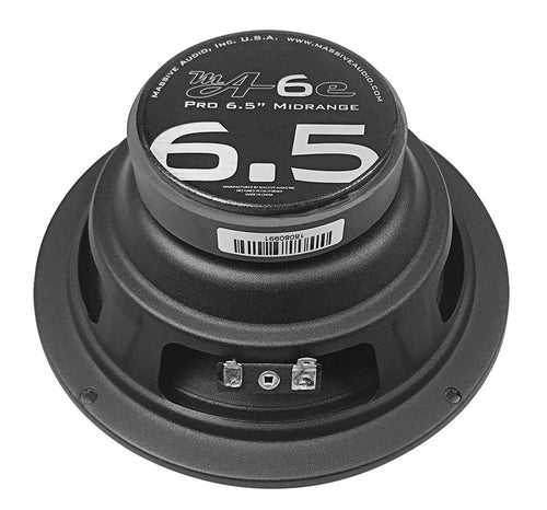 6.5” Mid-Range Speaker Massive Audio MA6E | – 140 Watts RMS, 8 Ohm, Lower SQ Frequencies, Pro Audio Loudspeaker for Car, Motorcycle & PA Systems – High Sensitivity, Clean Vocals & Deep Midbass