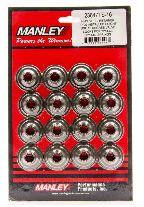 Lightweight Manley 23647TS-16 H-13 Tool Steel Retainers 1.570 Spring O.D. Double