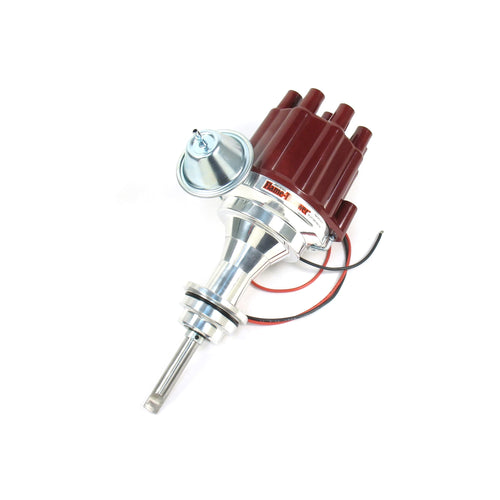 Pertronix D7141701 Flame-Thrower Red Cap Vacuum Advance Billet Electronic Distributor with Ignitor III Technology for Chrysler/Dodge/Plymouth 273-360