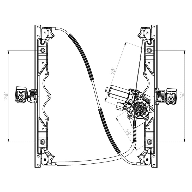 Power Window Motor and Regulator Assembly TYC 660430 Front Left-Side Compatible with 2006-2010 Jeep Grand Cherokee
