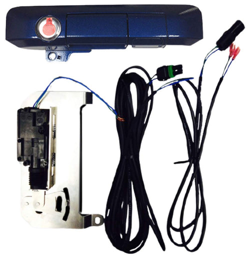 Pop & Lock PL85412 Metallic Blue Ribbon Power Tailgate Lock with Bolt Codeable Technology for Toyota Tacoma (Smart Lock Combo)