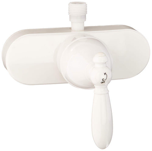 U-YSL53VBWLVR-E Empire Faucets 4" Single Lever Shower Valve with Decorative Lever Handle & Vacuum Breaker - White