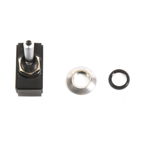 Sierra International TG23000 On-Off Satin Chrome Tip SPST Toggle Switch with Matching Retaining Ring, White/Red