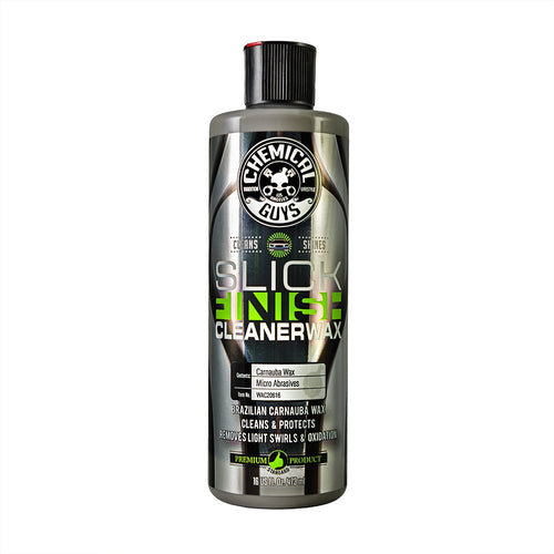 Chemical Guys Slick Finish Cleaner Wax WAC20616 Light Paint Cleanser & Brilliant Shine Carnauba Wax, 16 fl oz
