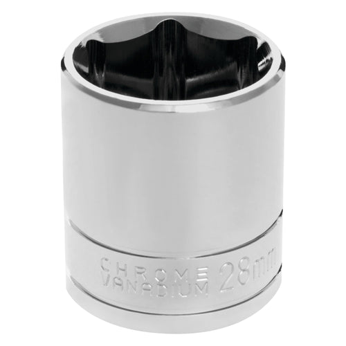 W32228 Performance Tool 1/2 Drive 28mm 6 Point Chrome Vanadium Socket