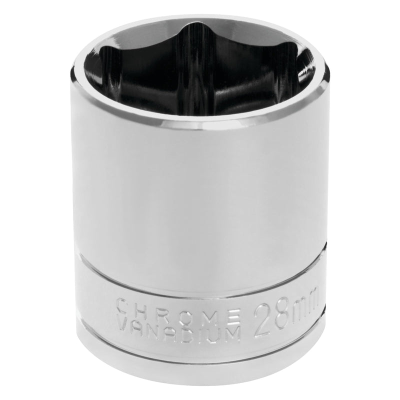 W32228 Performance Tool 1/2 Drive 28mm 6 Point Chrome Vanadium Socket