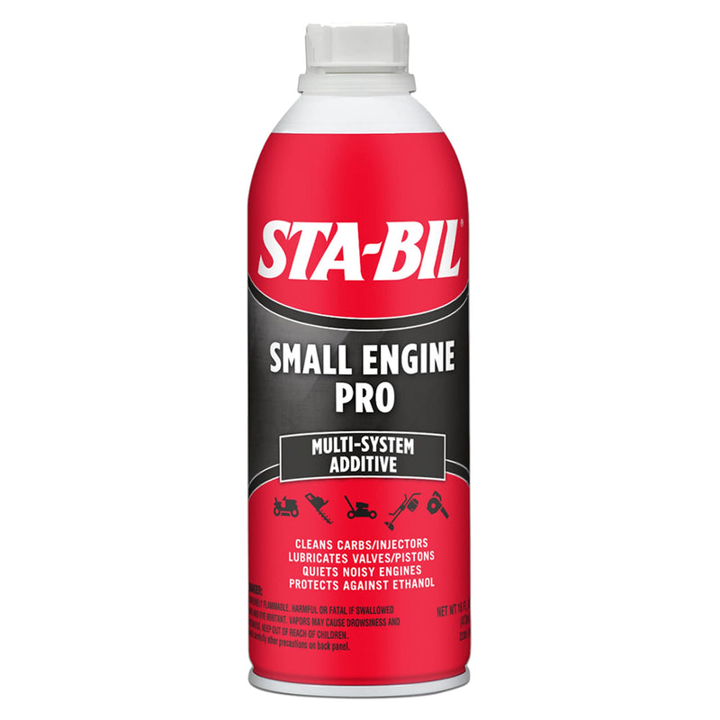 Small Engine Pro STA-BIL Multi-System Additive - Protects Against Ethanol - Cleans Carb And Injectors - Improves Engine Efficiency - Lubricates Valves And Pistons, 16 fl. oz. (22305) , Red