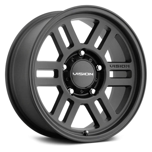 355 Vision Manx 2 Overland 17x9 8x6.5" +12mm Satin Black Wheel Rim 17" Inch