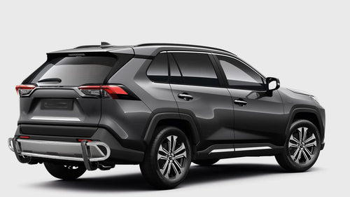Rear Bumper Guard Black Horse Double Tube Stainless Steel Compatible with 2019-2024 Toyota RAV4|2021-2024 Toyota Venza-8D93947SS