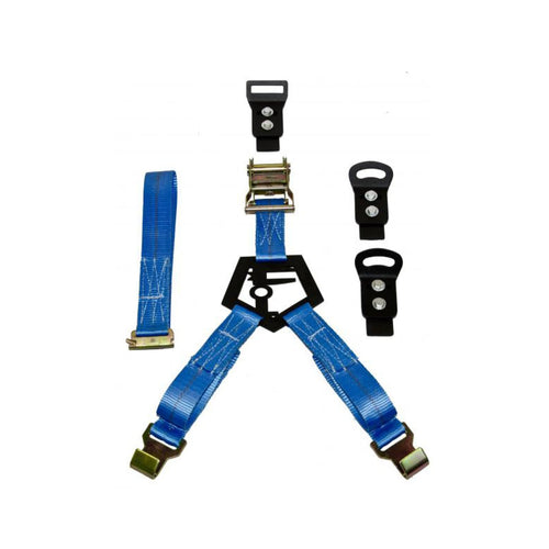 Truck Bed Tire Carrier RealTruck | Textured Black, Blue Strap, Solid Welded Construction | BM1TCBK-TX | Universal