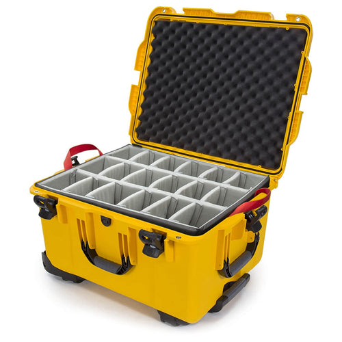 NANUK 960 Wheeled Series Lightweight NK-7 Resin Waterproof Case with Padded Divider, Yellow