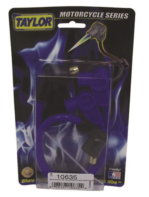 8mm Taylor Cable Spiro-Pro blue 12in custom MC 10635