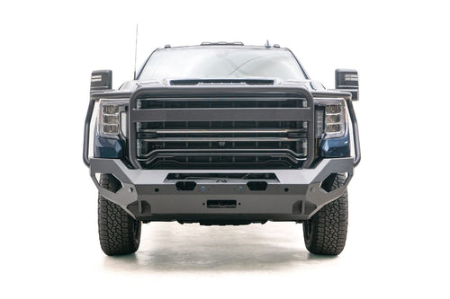 Fab Fours Matrix GM20-X5050-B Full Width Raw Front Winch HD Bumper with Brush Guard