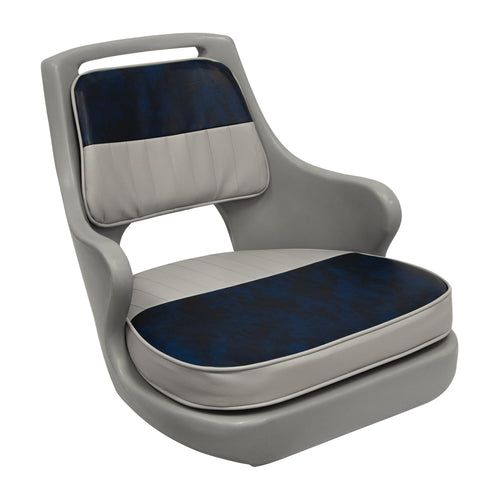 8WD015-3-660 Wise Standard Compact Pilot Chair with Cushions and Mounting Plate, Grey/Navy
