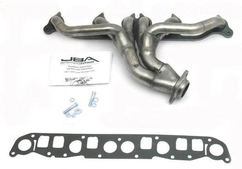 JBA 1-1/2in Primary Raw 409SS Cat4Ward Header 91-99 Jeep 4.0L