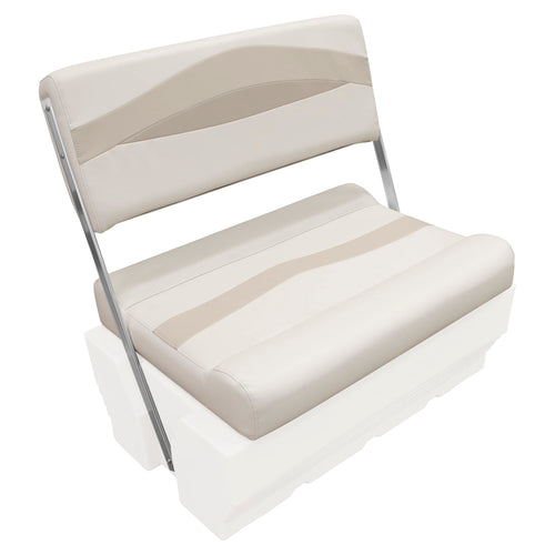 Wise Premier Series BM1152-1066 Pontoon Flip-Flop Seat Cushion Set, Stone/Mocha Java/Khaki