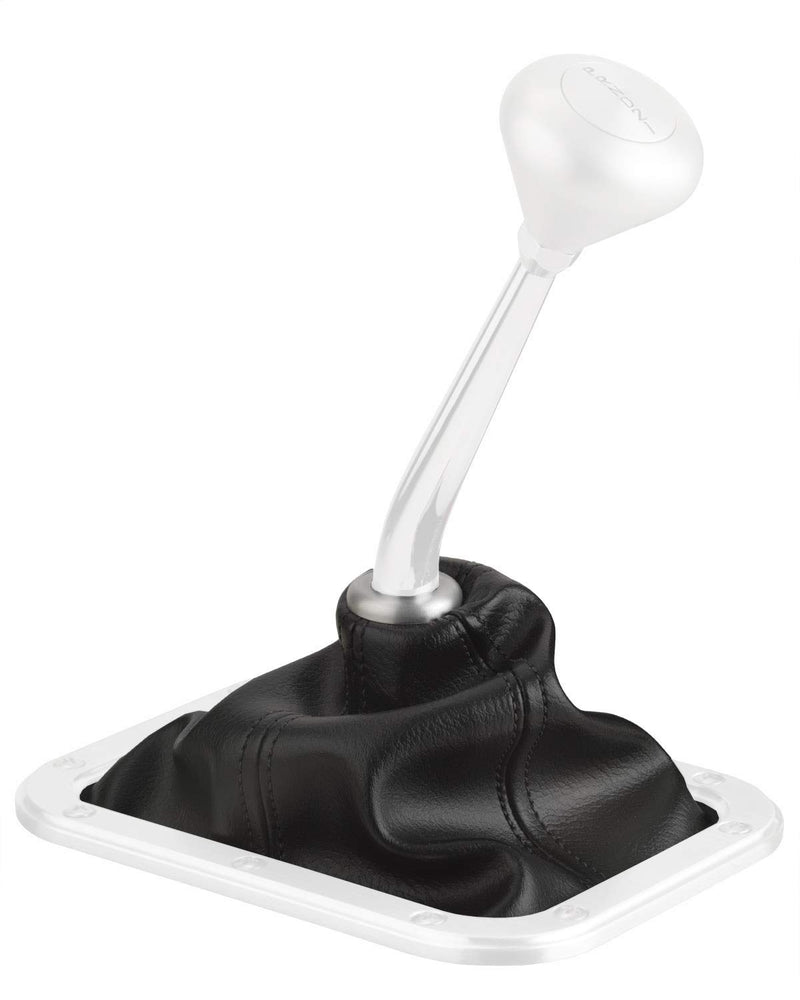 Black Rectangular Boot Lokar X70-BAF3 Deluxe with 5/8" Billet Aluminum Sliding Bezel