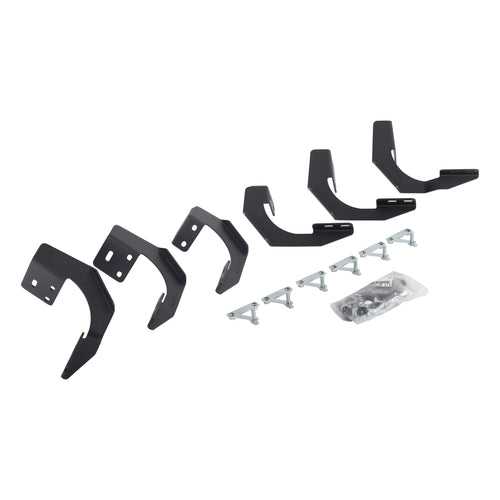 V-Series V3 / RB10 Slim / RB20 Slim / RB30 Slim / RB30 Mounting Brackets Go Rhino | Mild Steel, Textured Black | 6942066 | Fits 2015-2018 Ram 1500; 2019-2023 Classic Crew/Quad Cab
