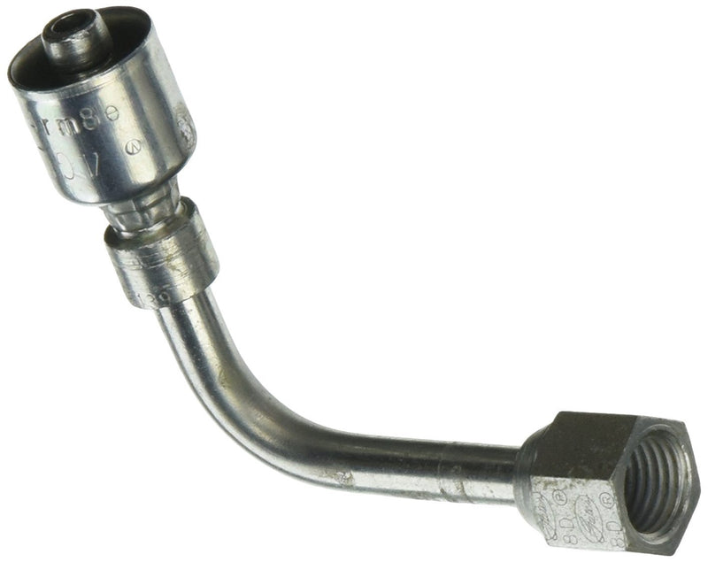 GLP Couplings Gates 4GLP1-4FJX90L, Female JIC 37 Flare Swivel, 90 Bent Tube, 1/4" ID