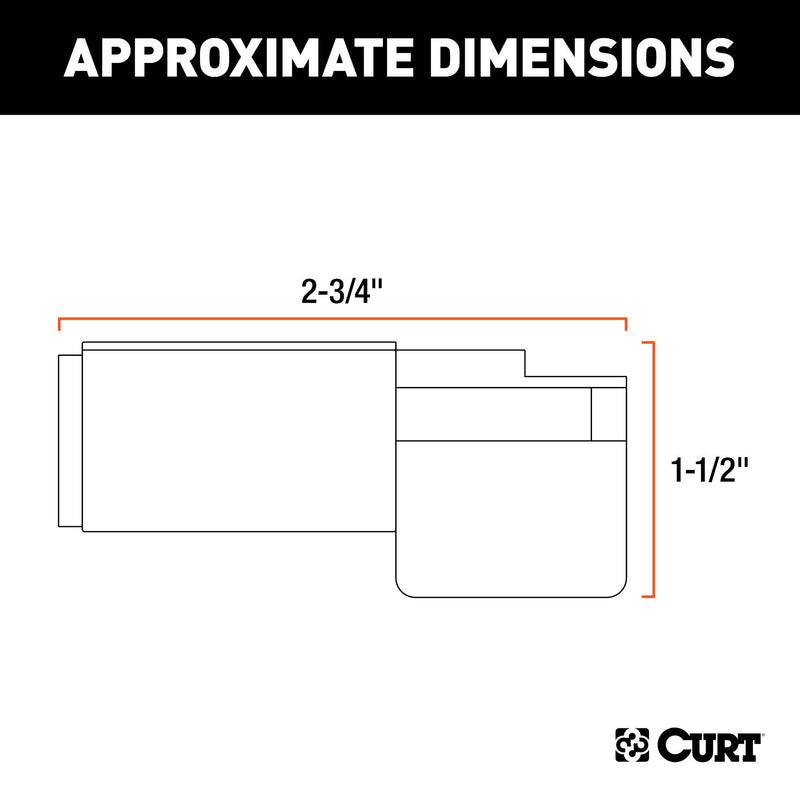 4-Way Flat Trailer Wiring Adapter to CURT 57620 6-Way Round Vehicle Side