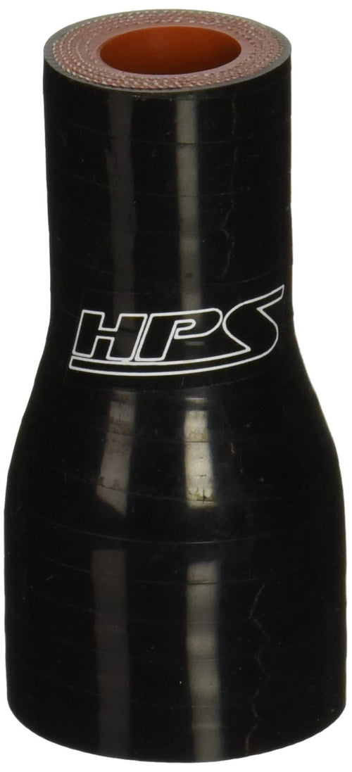 HPS Silicone HTSR-062-112-BLK High Temperature 4-ply Reinforced Reducer Coupler Hose, 100 PSI Maximum Pressure, 3" Length, 5/8" > 1-1/8" ID, Black