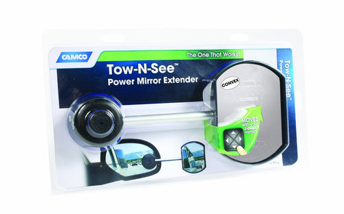 Tow-N-See Camco Mirror | Features Quick and Simple Installation & Attaches to Existing Side Mirror | Perfect to Add to RV Accessories, Truck Accessories, Car Accessories & More | Convex Style (25668)