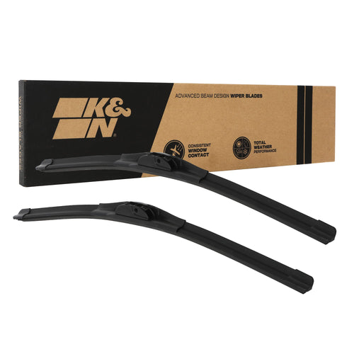 Wiper Blades K&N EDGE: All Weather Performance, Superior Windshield Contact, Streak-Free Wipe Technology: 24" (Pack of 2)