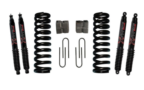Skyjacker Suspension Lift Kit 174EBK-B w/Shock Black MAX Shocks 5 in. Lift Incl. Front Coil Springs Rear U Bolt Kit Rear Block