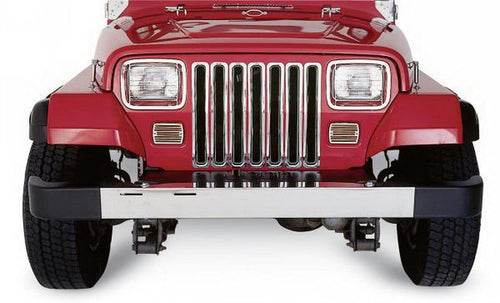 Rampage Grille Inserts Rampage | Steel, Chrome | 7509 | Fits 1987 - 1995 Jeep Wrangler YJ