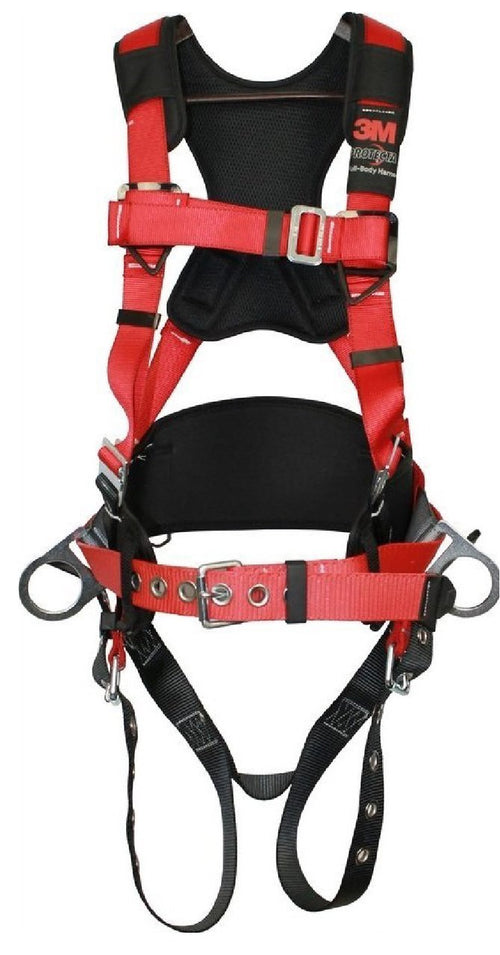 3M Protecta Pro Fall Arrest Kit with D-Rings Back/Side, Shoulder/Hip/Leg Padding, Chest Pass Thru Buckle and Tongue Buckle Legs