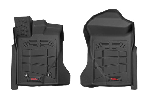 Sure-Fit Rough Country Front Floor Mats for Ford Ranger (2024-2025) Crew Cab - Waterproof, Non-Slip Flexible Floor Mat, Front Set