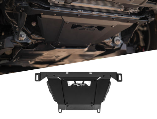 Front Skid Plate DV8 Offroad for 2024-2025 Toyota Land Cruiser | Protects Bottom of Engine & Intercooler | Installs to 4 Mounting Points for a Sturdy Design | Micro-Texture Black Powder Coat | Steel