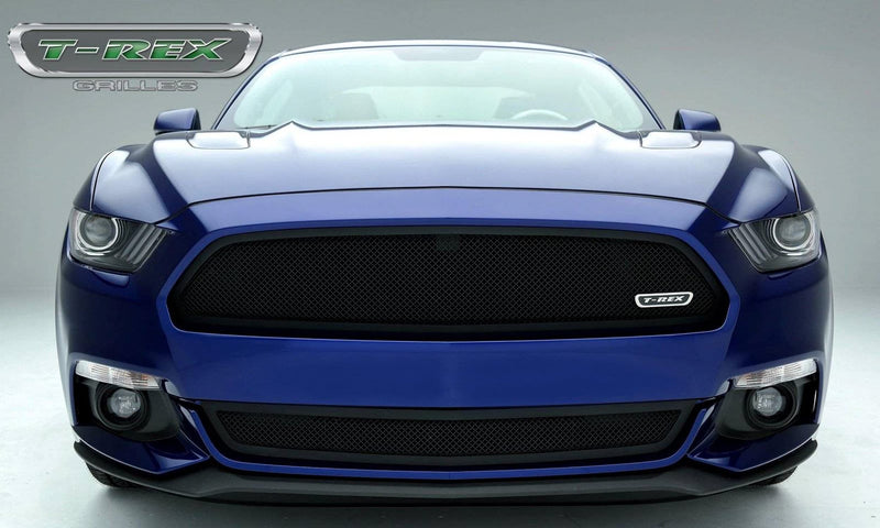 2015-2017 Mustang GT T-Rex Grilles Upper Class Series Main Grille, Black, 1 Pc, Overlay, Full Opening - PN #51530