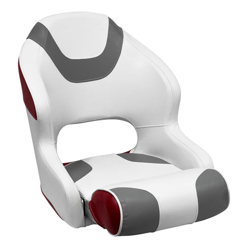 Baja Series Wise 3315-1774 Bucket Seat with Bolster, Brite White/Grey/Dark Red