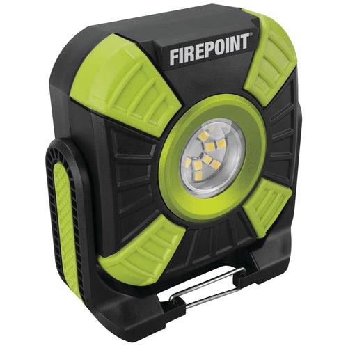 Firepoint Performance Tool W2635 1500+LM Li-Ion Utility Work Light, USB-C Charging, Swivel/Magnetic Base, Power Bank Capability, Black/Green