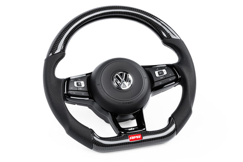 Steering Wheel APR MS100206 - Carbon Fiber/Leather - Silver