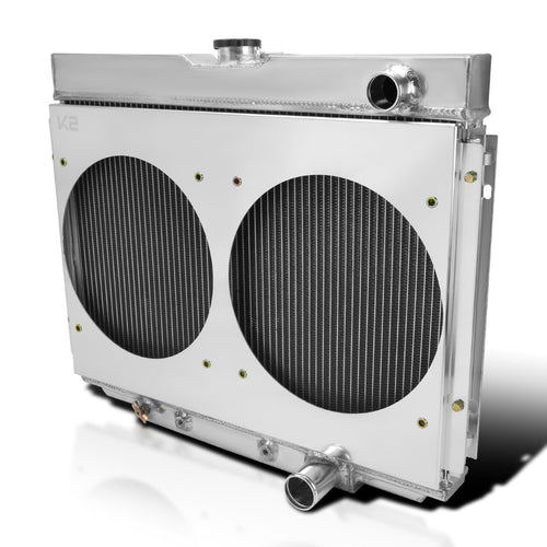3 Row Aluminum Cooling Radiator with Fan Shroud Spec-D Tuning Compatible with 1967-1970 Ford Mustang