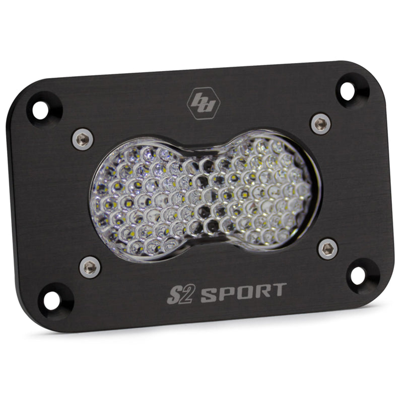 Baja Designs Flush Mount S2 Sport Black LED Light Pod (Work/Scene; Clear)