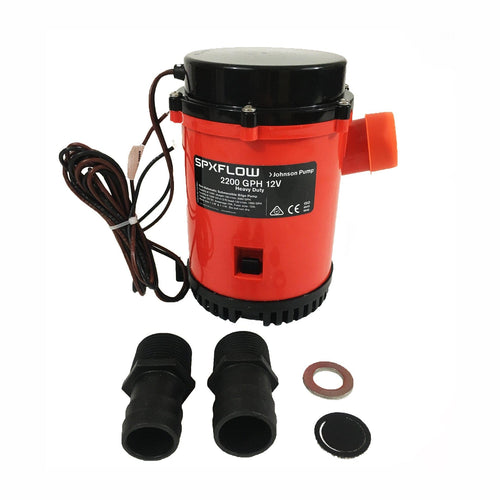 2200 GPH Johnson Pump Bilge Pump 1-1/8" Hose 12V Threaded Port