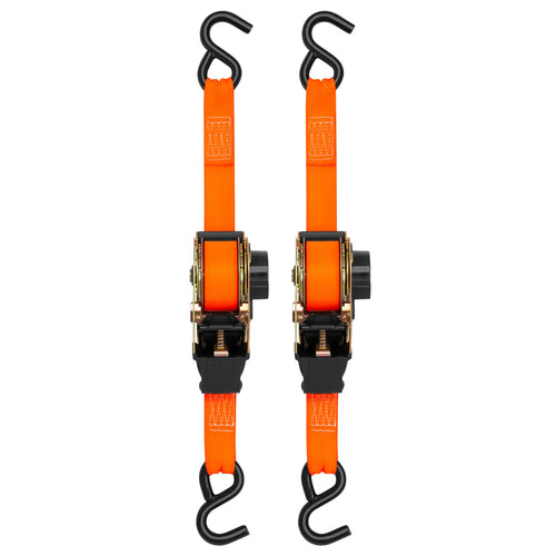 10’ SMARTSTRAPS Retractable Ratchet Straps, 2 Pack – 3,000lb Break Strength, 1,000lb Safe Work Load — Haul Motorcycles, Boats, and Appliances with Patented Technology Heavy Duty Ratchet Straps