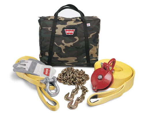 Heavy Duty WARN 29460 Winch Rigging Accessory Kit with Camouflage Storage Bag