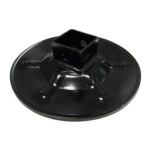 Hall Effect Lippert Ground Control 3.0 Rear Jack Footpad, 9" Diameter, Fits 2" I.D. Tube, Strong Black Powder-Coated Steel Construction, Easy Installation - 362486