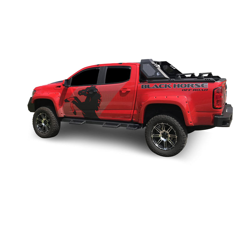 Vigor Roll Bar Black Off Road W/Cross Bar Modular Compatible with 2015-2022 Chevrolet Colorado|2015-2022 GMC Canyon-VRCB6405B