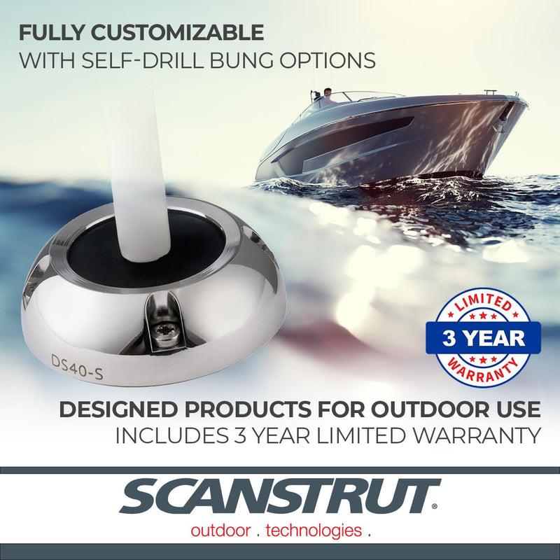 Scanstrut Large DS40-S Cable Seal for Connectors Up to 40mm, Cables 12-15mm - Stainless Steel